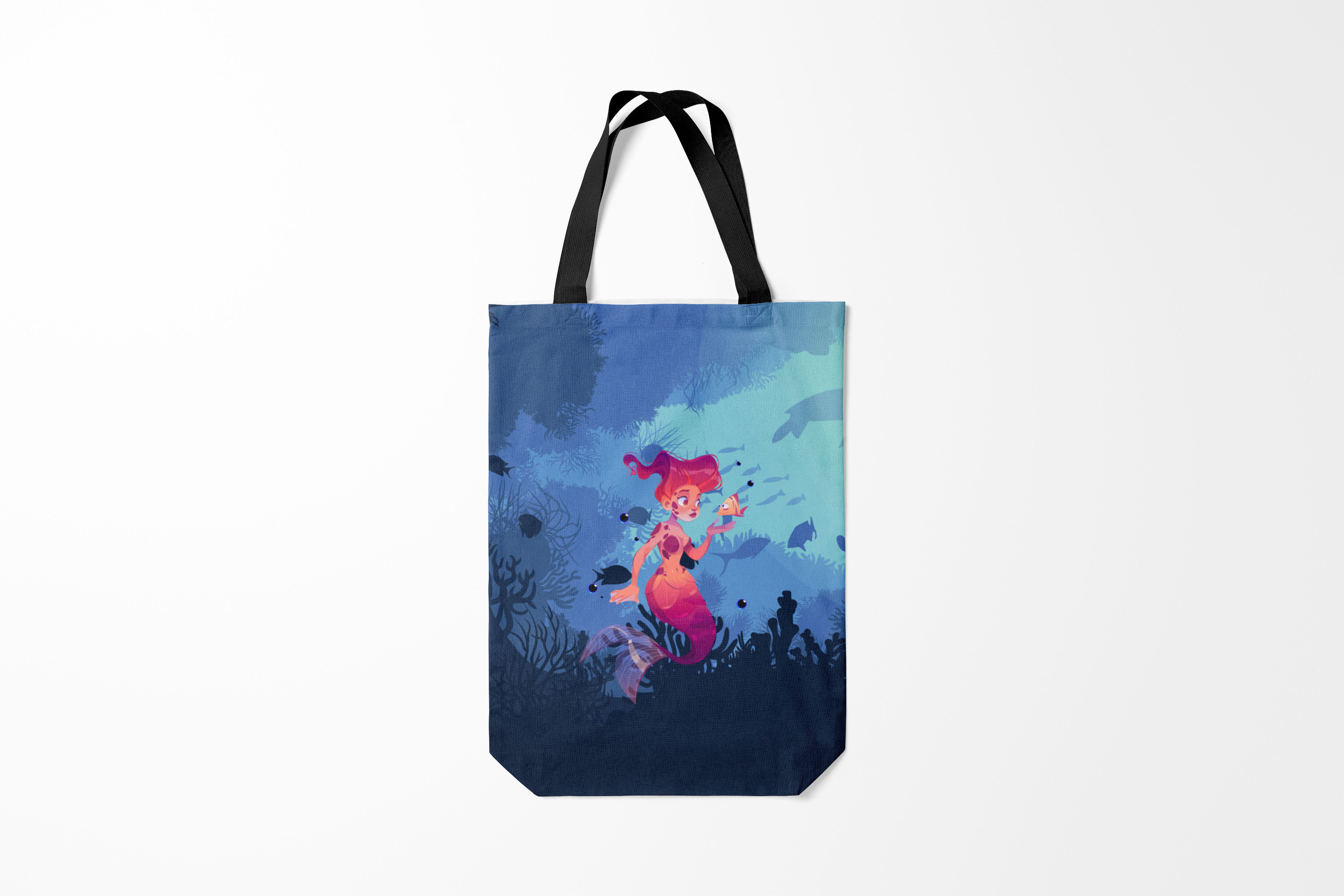 

Сумка шoппер унисекс Burnettie Мифические существа Mermaid Русалочка Z, синий, Мифические существа Mermaid Русалочка Z