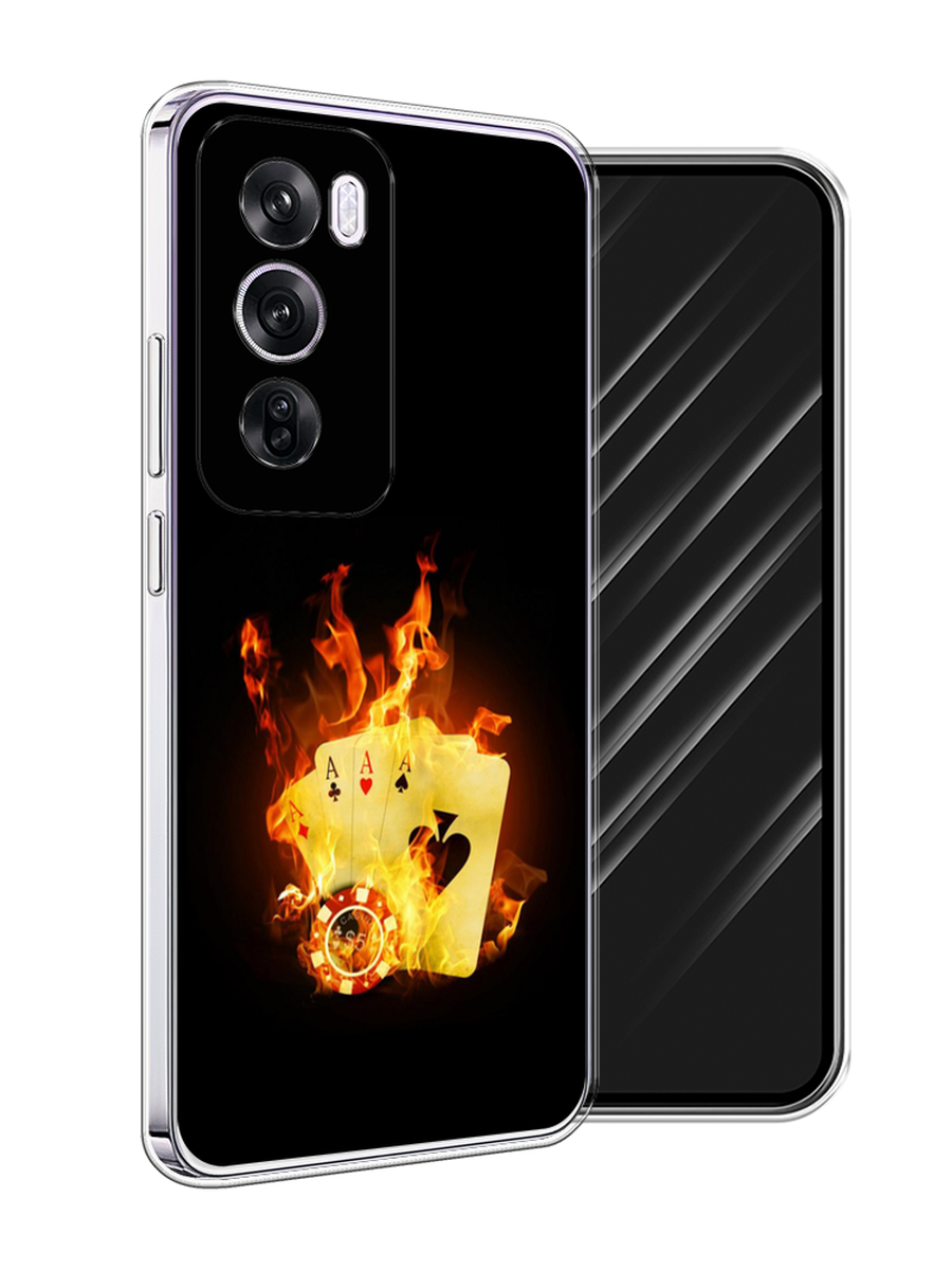 

Чехол Awog на Oppo Reno 12 Pro "Горящие карты", Черный;оранжевый, 2517150-1