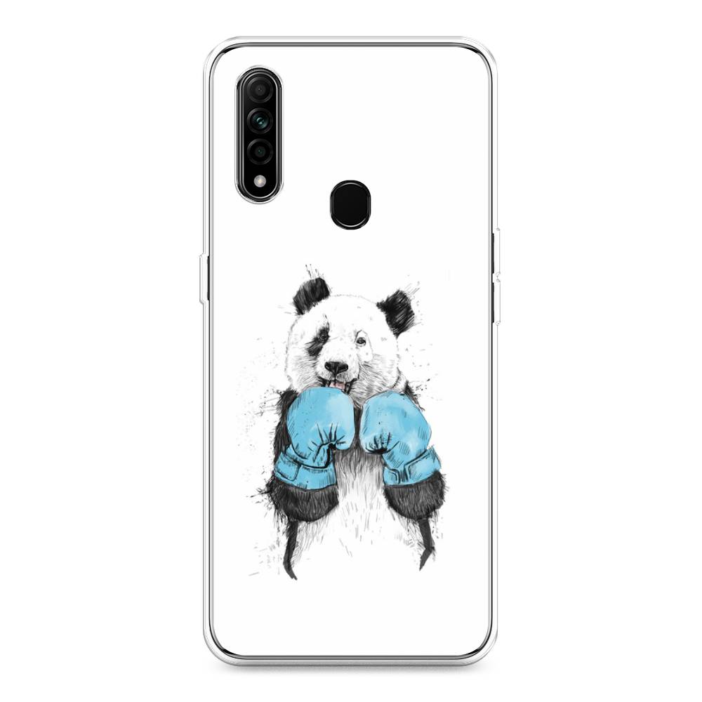 

Чехол для Oppo A31 "Панда боксер", Голубой;белый;серый, 252250-1