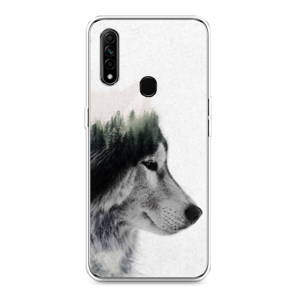 

Чехол для Oppo A31 "Волк лес", Серый;белый, 252250-1