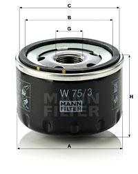 

Фильтр масляный двигателя MANN-FILTER W79, фильтр масляный двигателя W79
