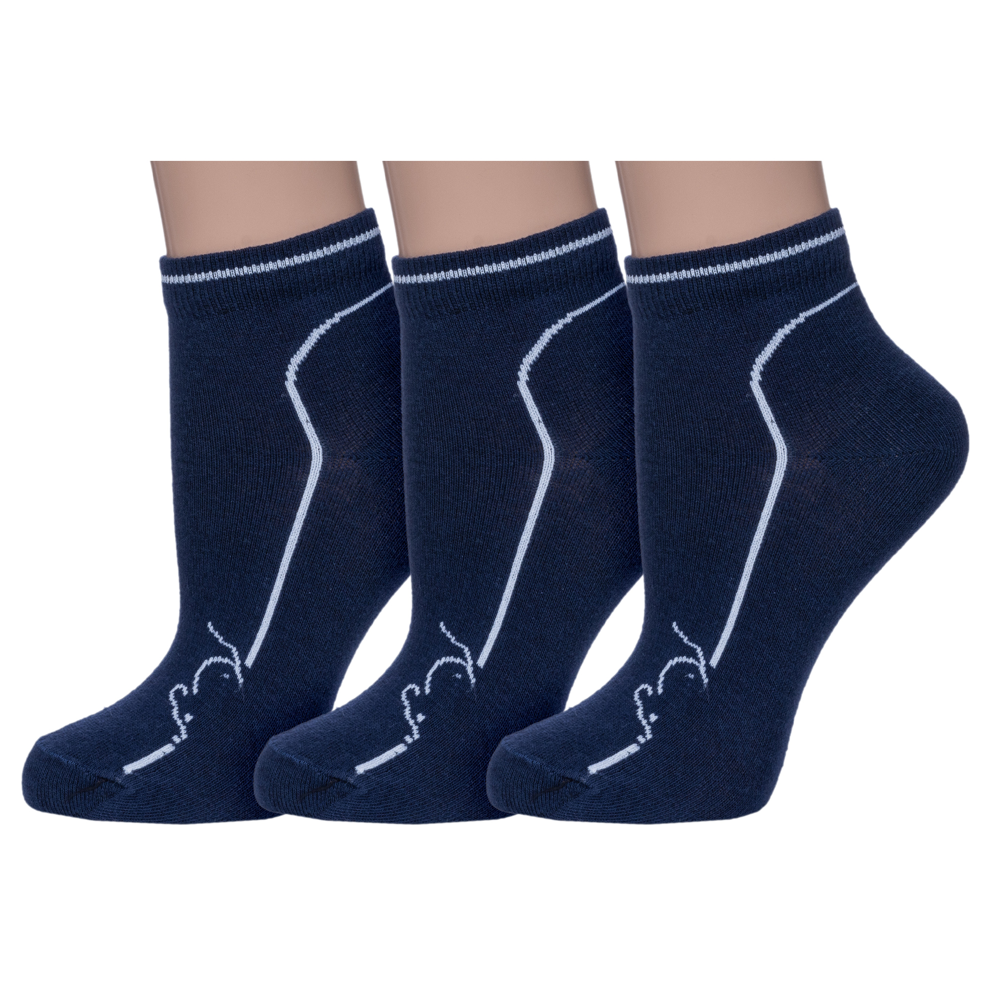 Комплект носков женских НАШЕ 3-412С3 синих 23