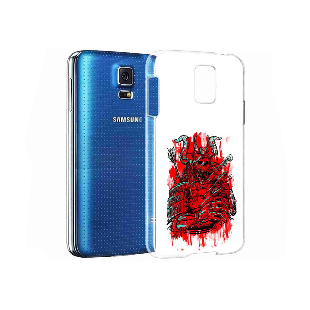 

Чехол MyPads Tocco для Samsung Galaxy S5 красный скелет воин (PT12196.512.413), Прозрачный, Tocco