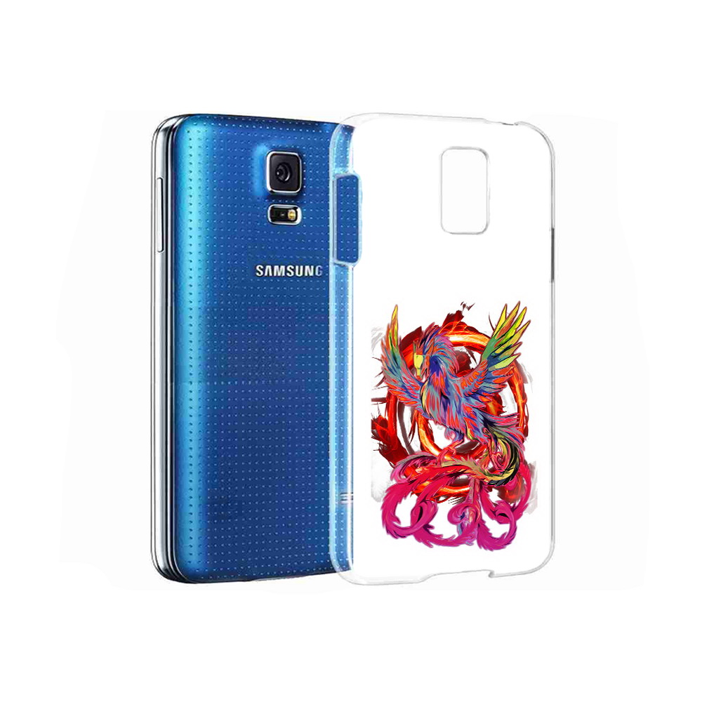 

Чехол MyPads Tocco для Samsung Galaxy S5 красочный феникс (PT12196.512.414), Прозрачный, Tocco