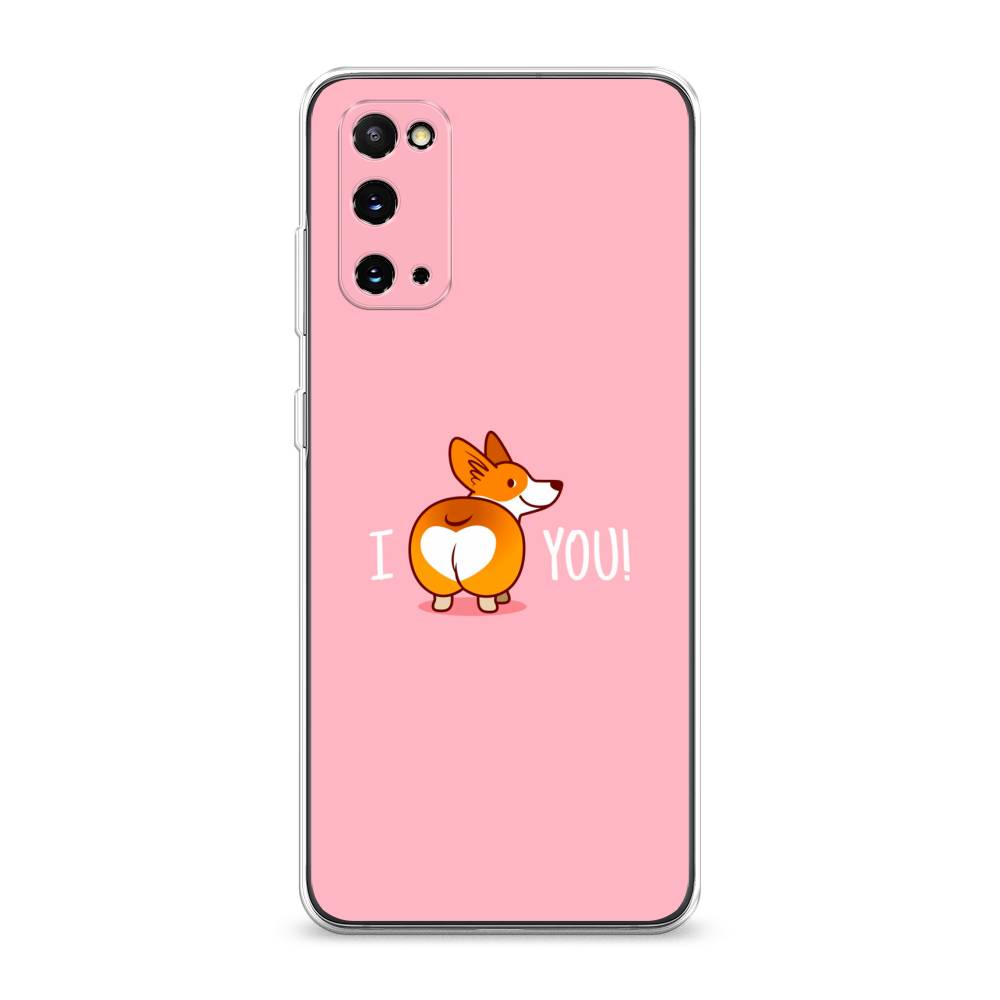 

Чехол на Samsung Galaxy S20 "Корги I love you", Розовый;коричневый;белый, 29250-1