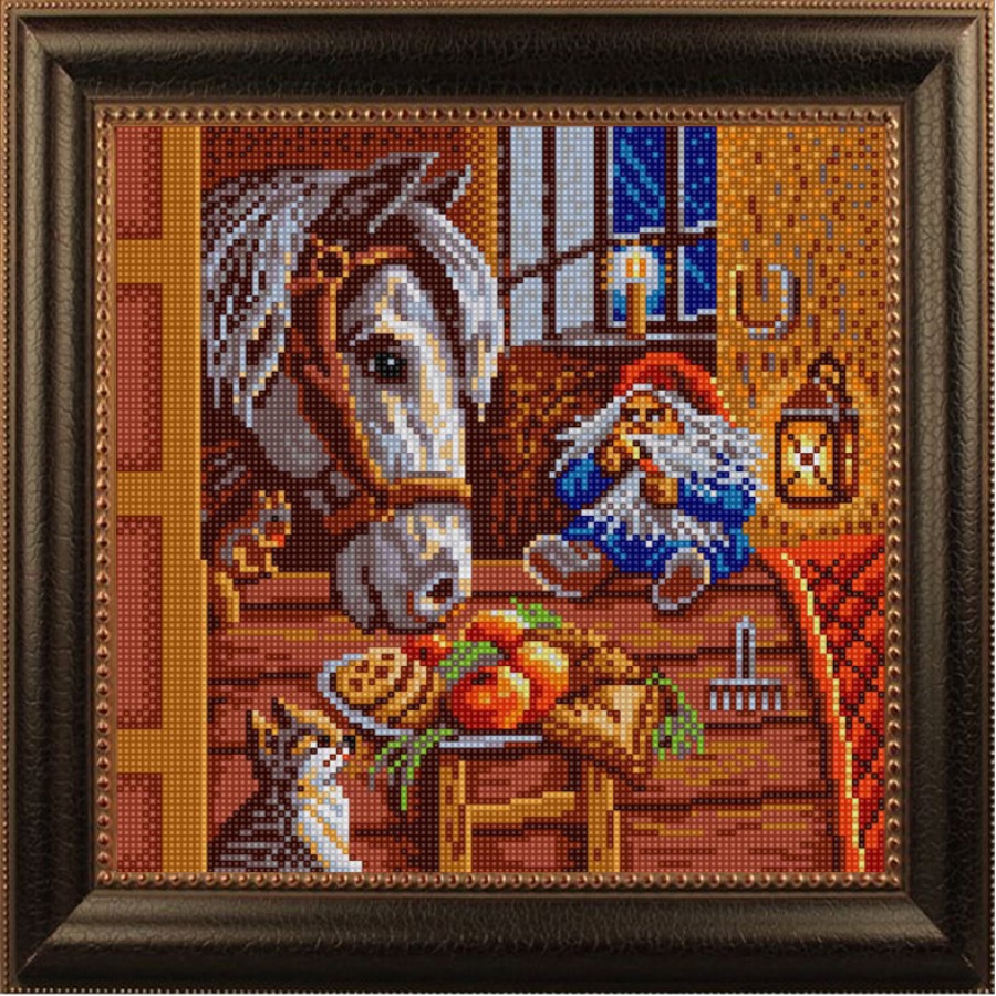 

Схемы для вышивания бисером Угощение 1208, 25x25 см от Конёк