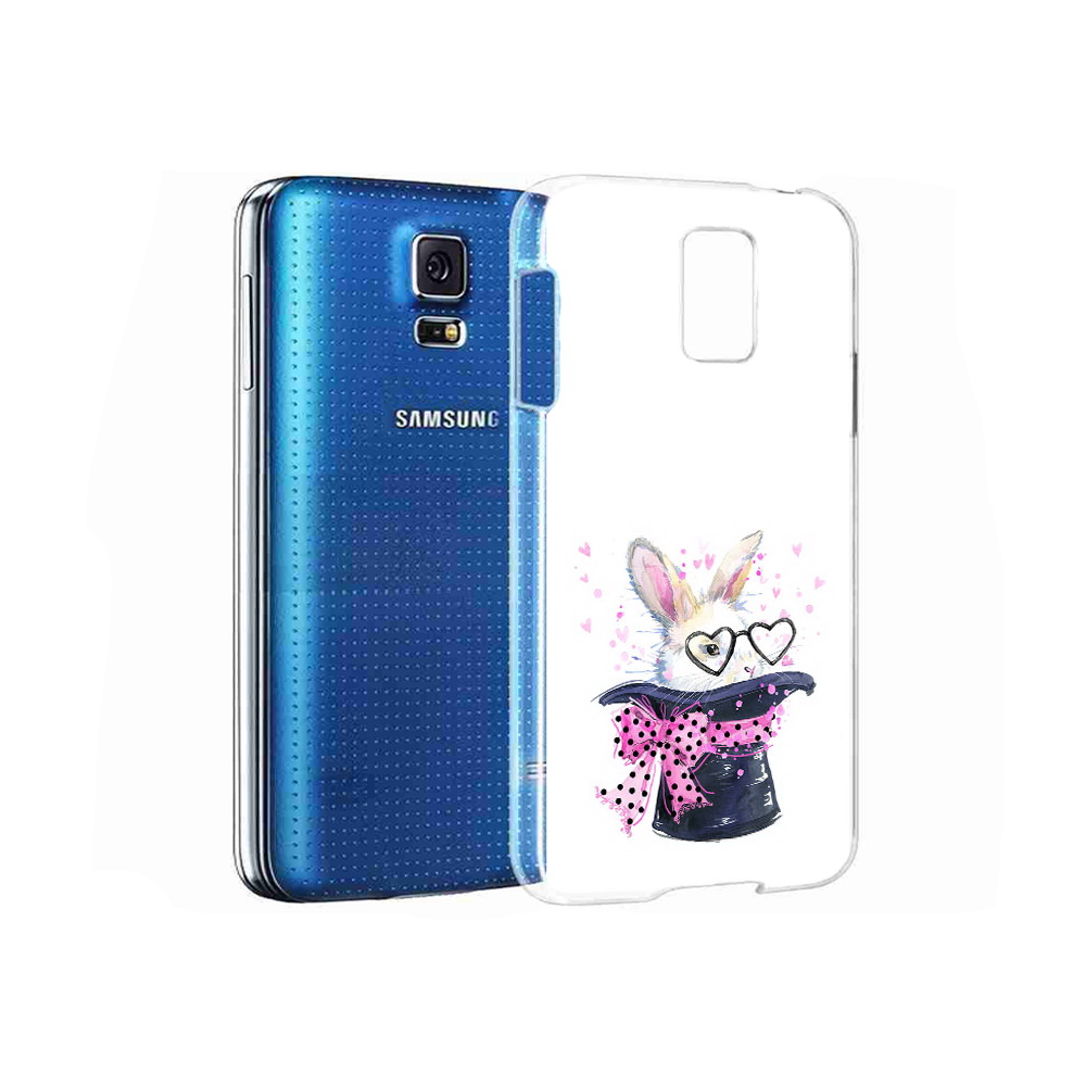 

Чехол MyPads Tocco для Samsung Galaxy S5 кролик в шляпе (PT12196.512.418), Прозрачный, Tocco