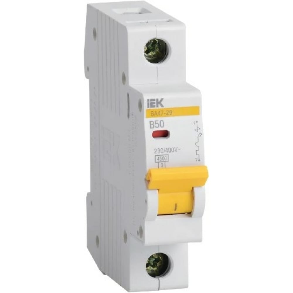 

IEK Авт. выкл.ВА47-29 1Р 50А 4,5кА х-ка В ИЭК MVA20-1-050-B