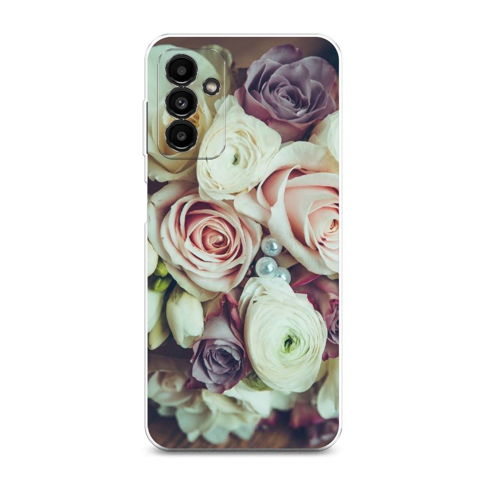 

Чехол на Samsung Galaxy A04s "Свадебный букет", Белый;фиолетовый, 2106450-2