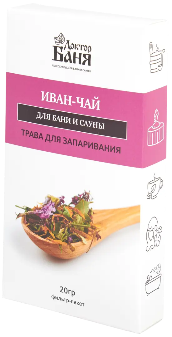 

Трава для запаривания Доктор Баня Иван-чай