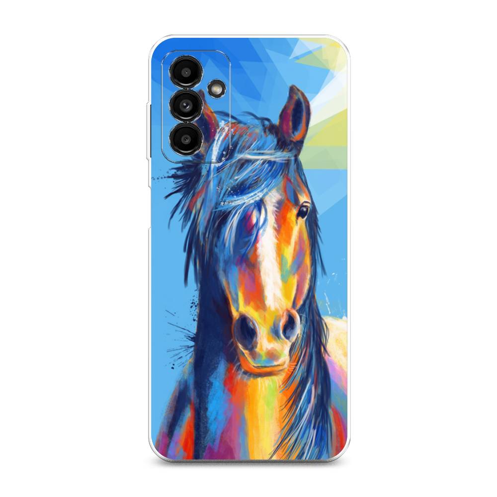 

Чехол на Samsung Galaxy A04s "Лошадь арт 3", Голубой;желтый;синий, 2106450-1