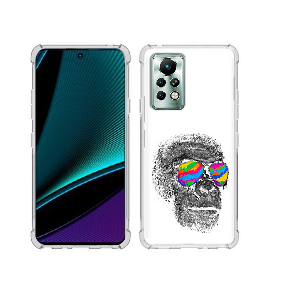 

Чехол MyPads Tocco для Infinix Note 11 Pro крутая обезьяна в очках, Прозрачный, Tocco