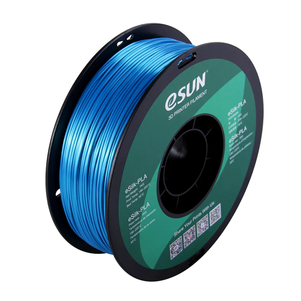 

Катушка eSilk PLA-пластика ESUN 1.75 мм 1кг., синяя (eSilk-PLA175U1)