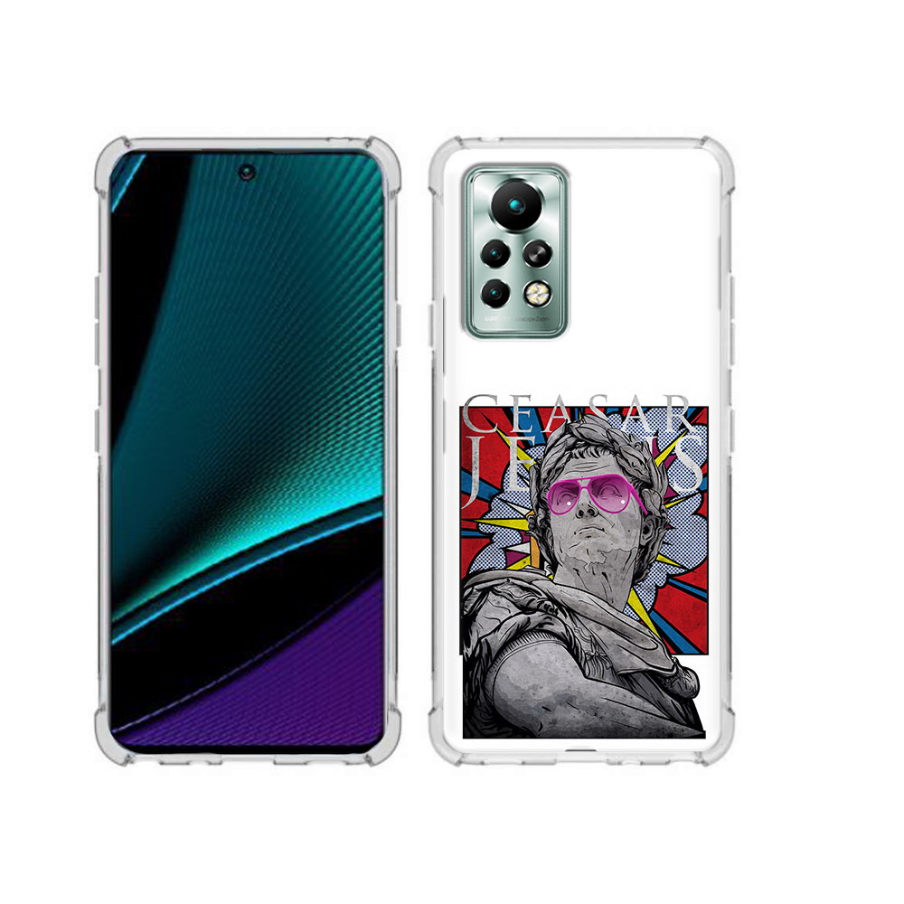 

Чехол MyPads Tocco для Infinix Note 11 Pro крутая статуя свободы, Прозрачный, Tocco