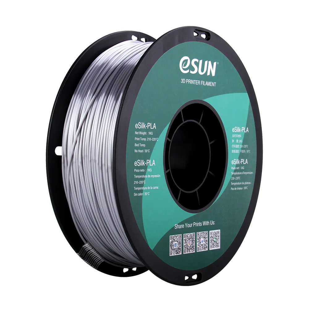 

Катушка eSilk PLA-пластика ESUN 1.75 мм 1кг., серебристая (eSilk-PLA175S1)