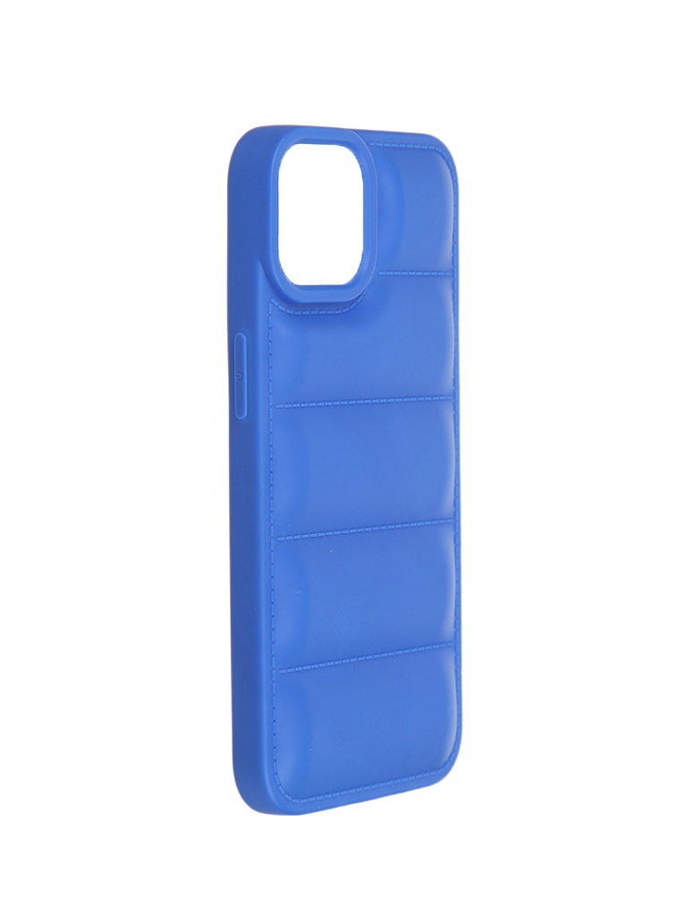 

Чехол DF для iPhone 14 Silicone дутый Blue iJacket-01, APPLE iPhone 14