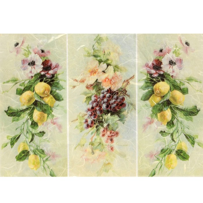 

Рисовая декупажная карта Фруктовое ассорти плотность 25г/м2, формат А4 (2 шт)