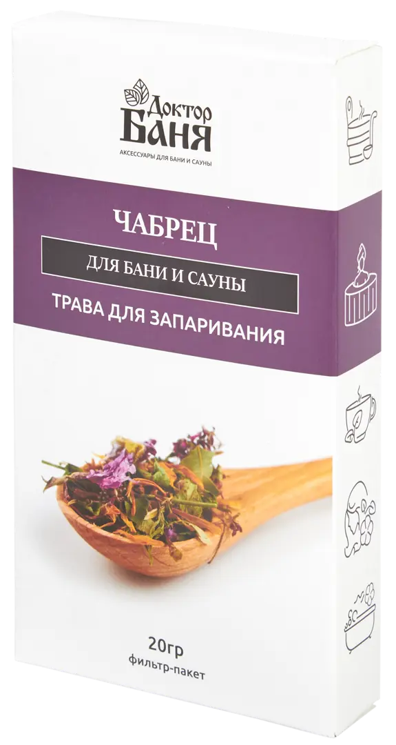 

Трава для запаривания Доктор Баня Чабрец