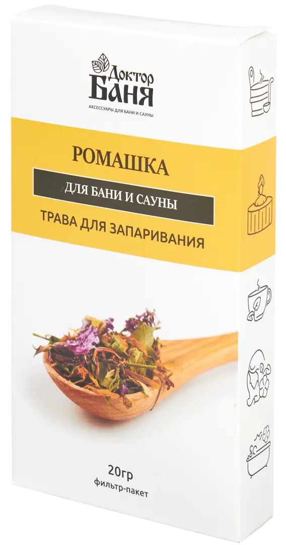 

Трава для запаривания Доктор Баня Ромашка
