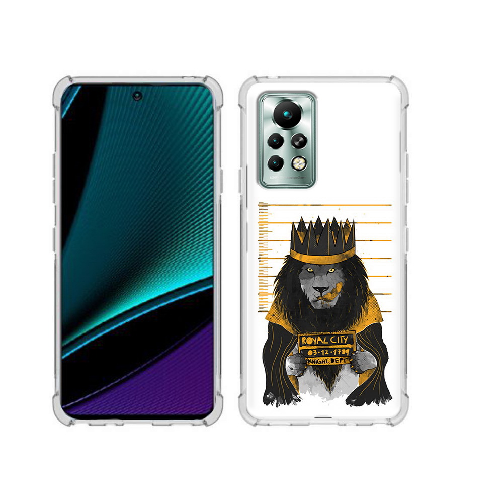 

Чехол MyPads Tocco для Infinix Note 11 Pro лев в законе, Прозрачный, Tocco