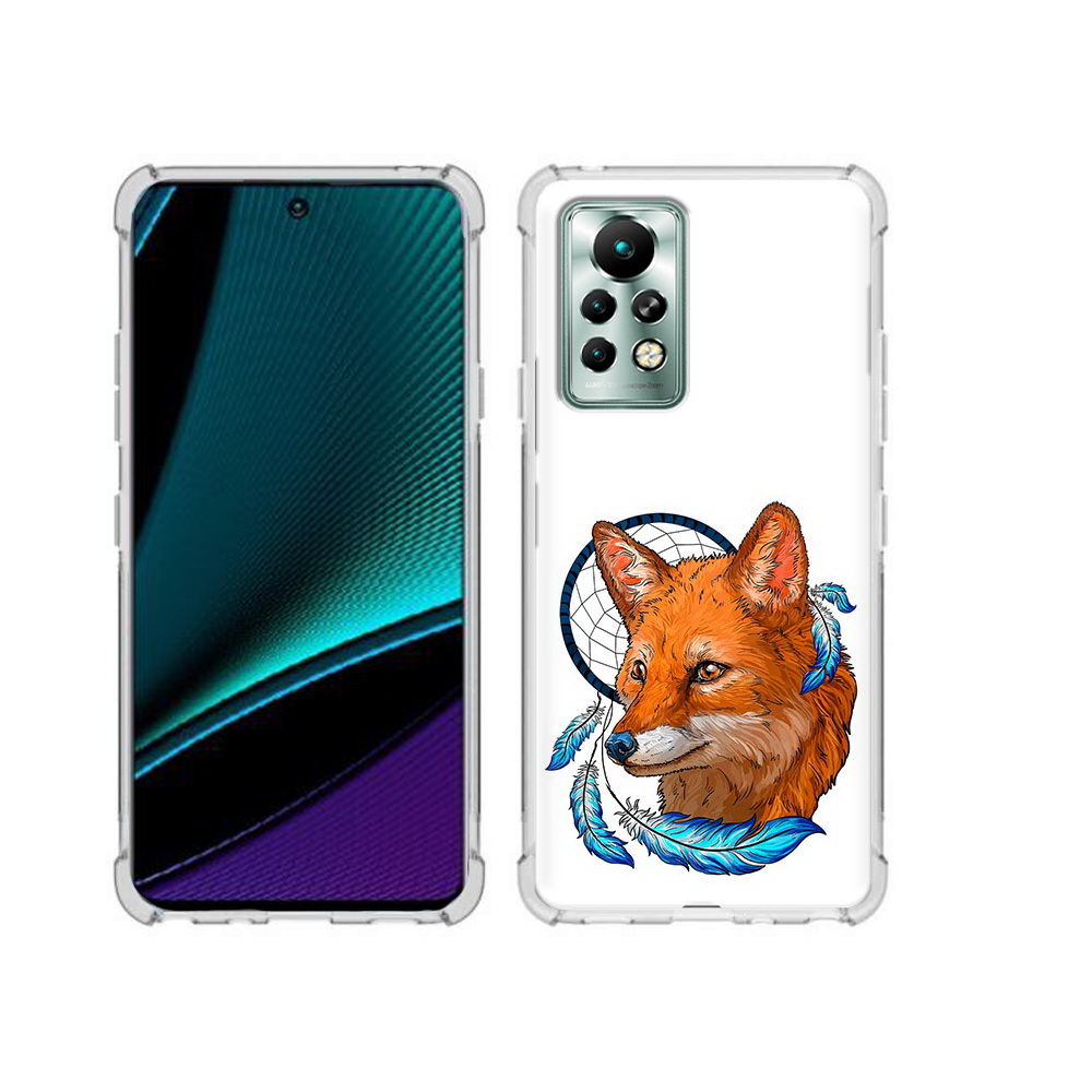 

Чехол MyPads Tocco для Infinix Note 11 Pro лиса и ловец снов, Прозрачный, Tocco