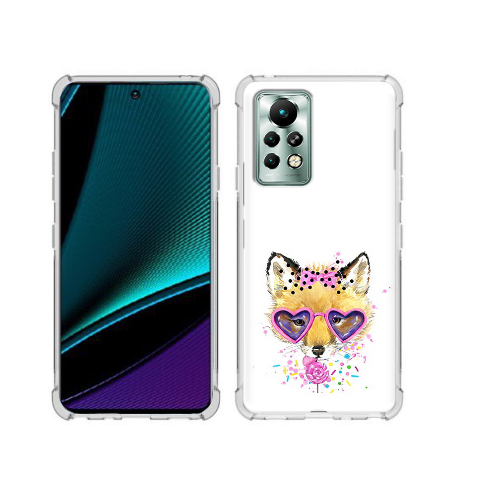 

Чехол MyPads Tocco для Infinix Note 11 Pro лисенок с бантиком, Прозрачный, Tocco