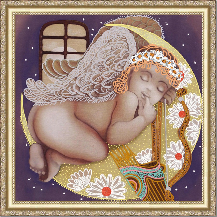 

Схемы для вышивания бисером Сладкий сон 9473, 40x40 см от Конёк