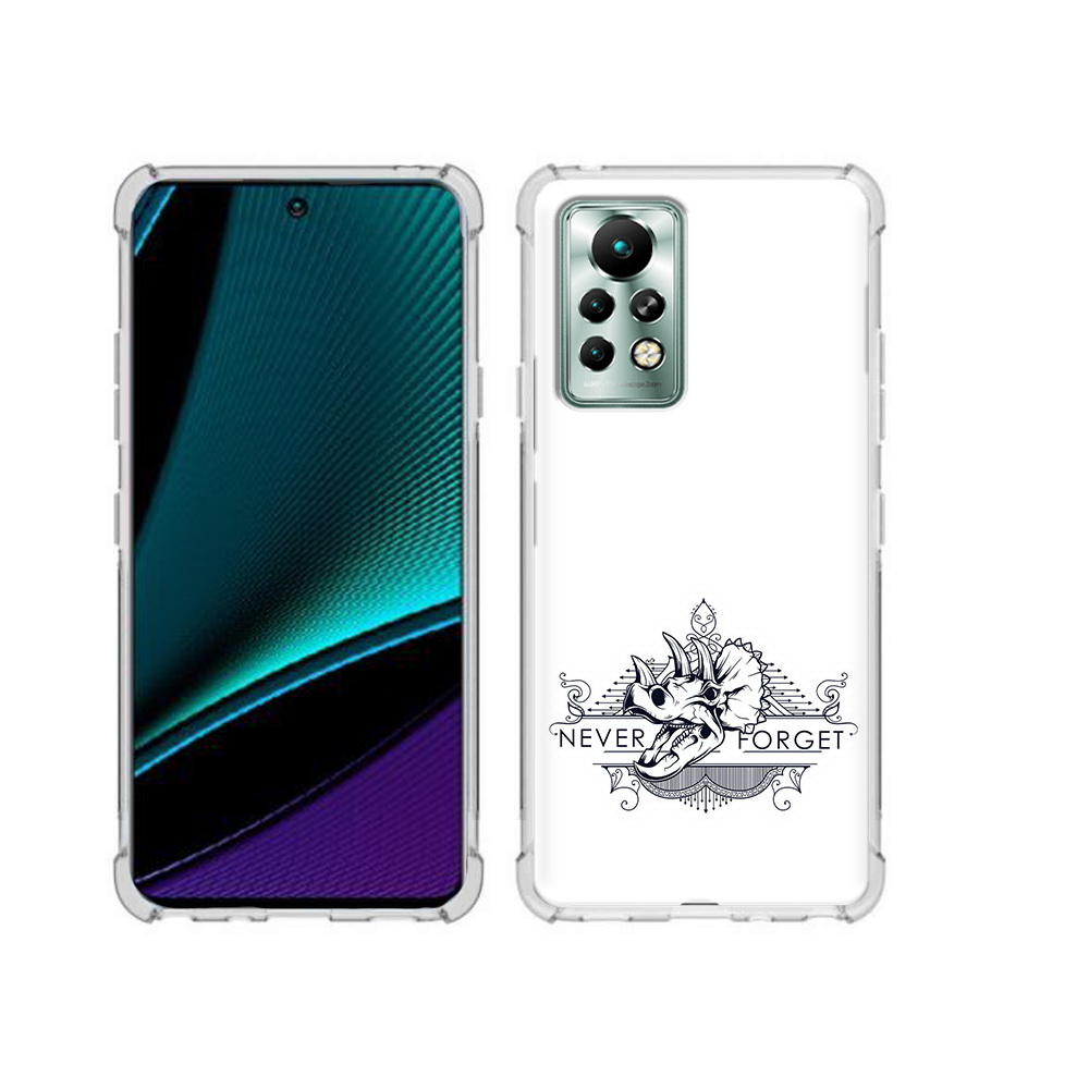 

Чехол MyPads Tocco для Infinix Note 11 Pro логотип носорога никогда не забуду, Прозрачный, Tocco
