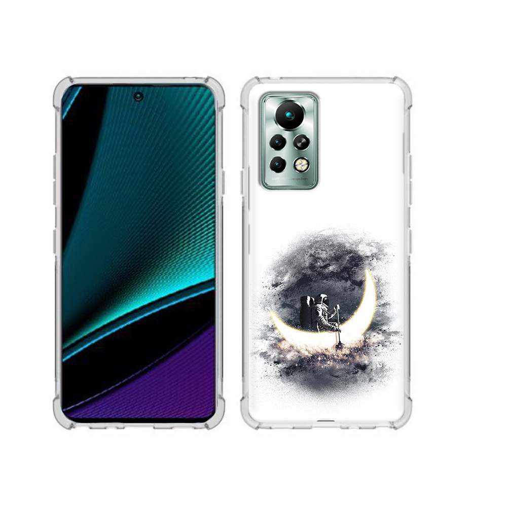

Чехол MyPads Tocco для Infinix Note 11 Pro лунный путешественник, Прозрачный, Tocco