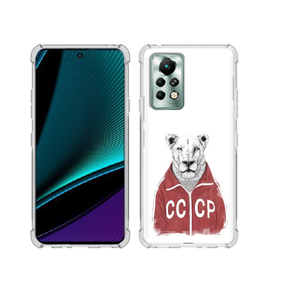 

Чехол MyPads Tocco для Infinix Note 11 Pro львица ссср, Прозрачный, Tocco