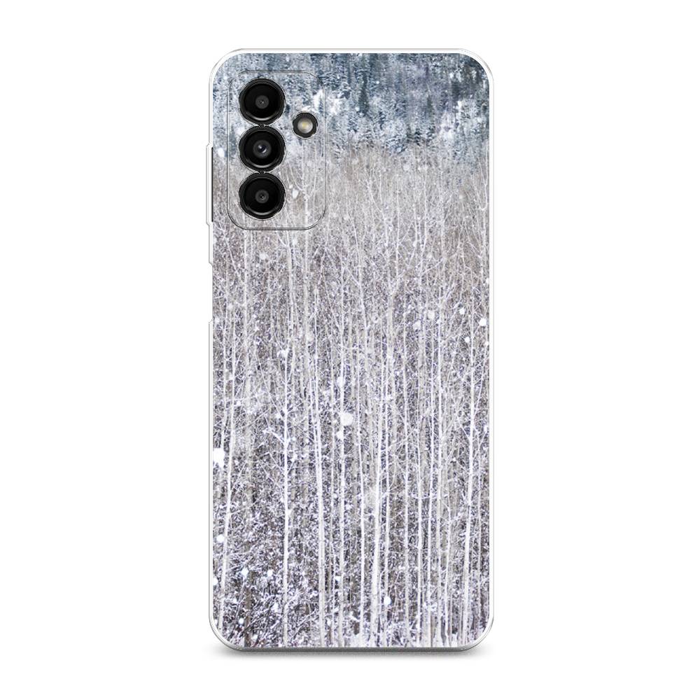 

Чехол на Samsung Galaxy A04s "Снежный лес", Бежевый;серый;белый, 2106450-5