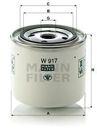 

Фильтр масляный двигателя MANN-FILTER W917, W 917