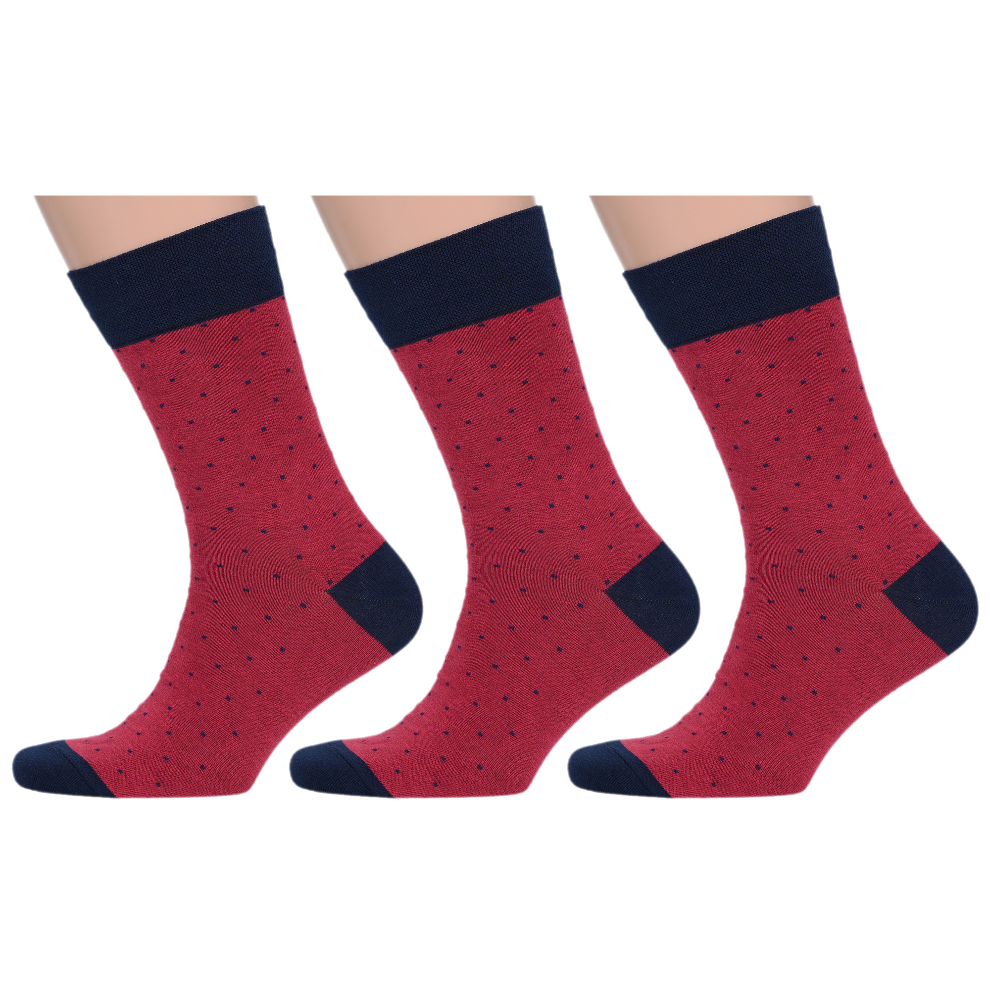 

Комплект носков мужских MoscowSocksClub msk3-М34 бордовых 27, Бордовый, msk3-М34