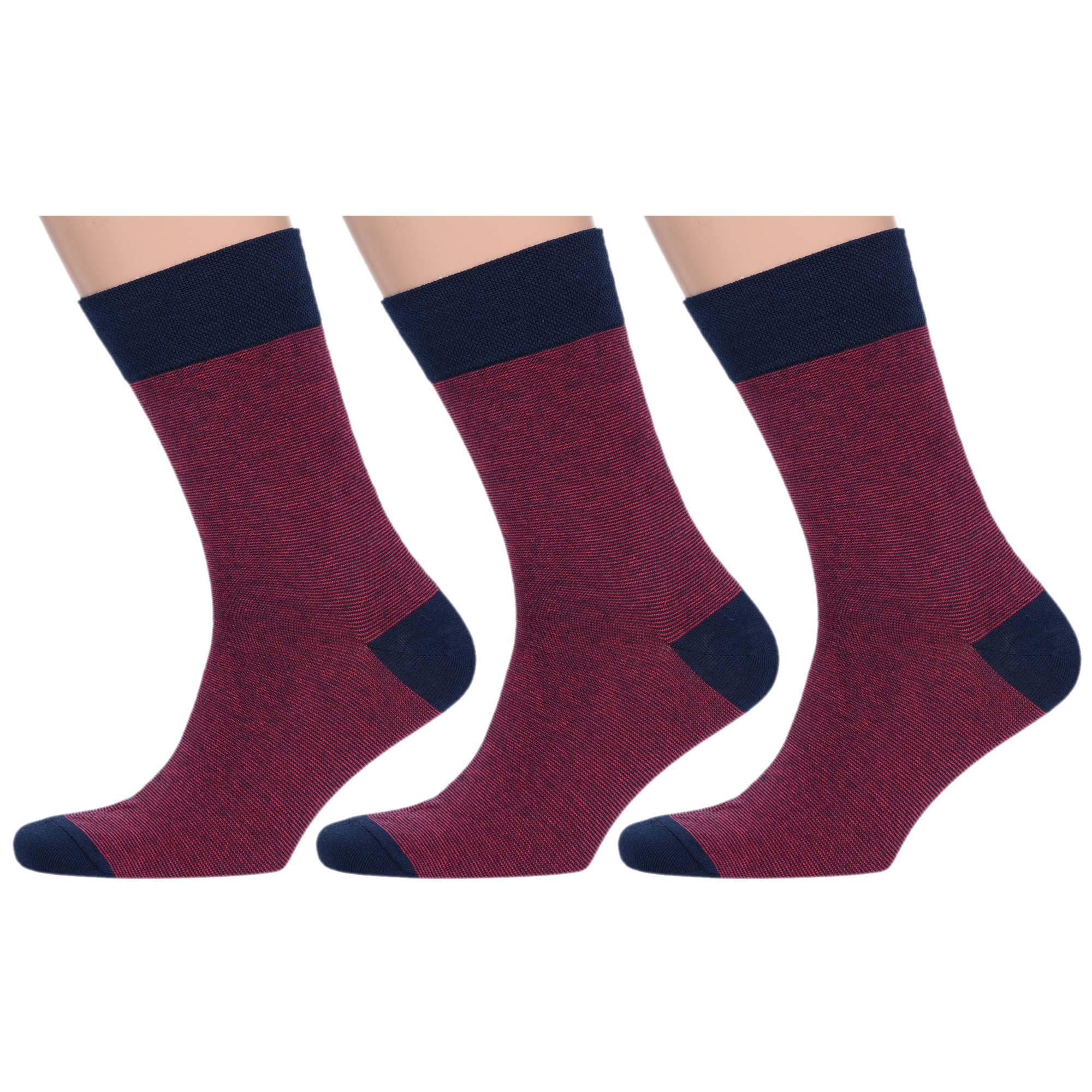 

Комплект носков мужских MoscowSocksClub msk3-М34 бордовых 25, Бордовый, msk3-М34