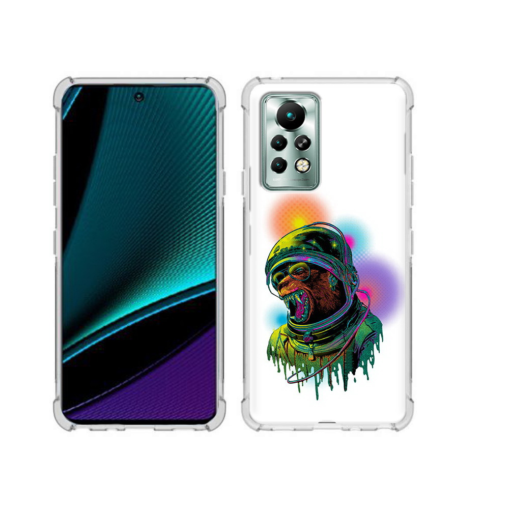 

Чехол MyPads Tocco для Infinix Note 11 Pro медведь космонавт, Прозрачный, Tocco