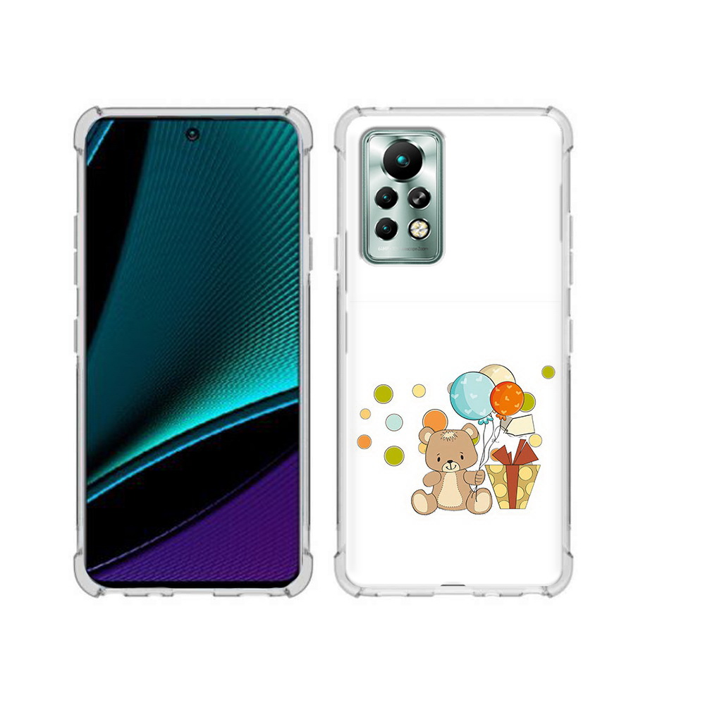 

Чехол MyPads Tocco для Infinix Note 11 Pro медвеженок с подарком, Прозрачный, Tocco