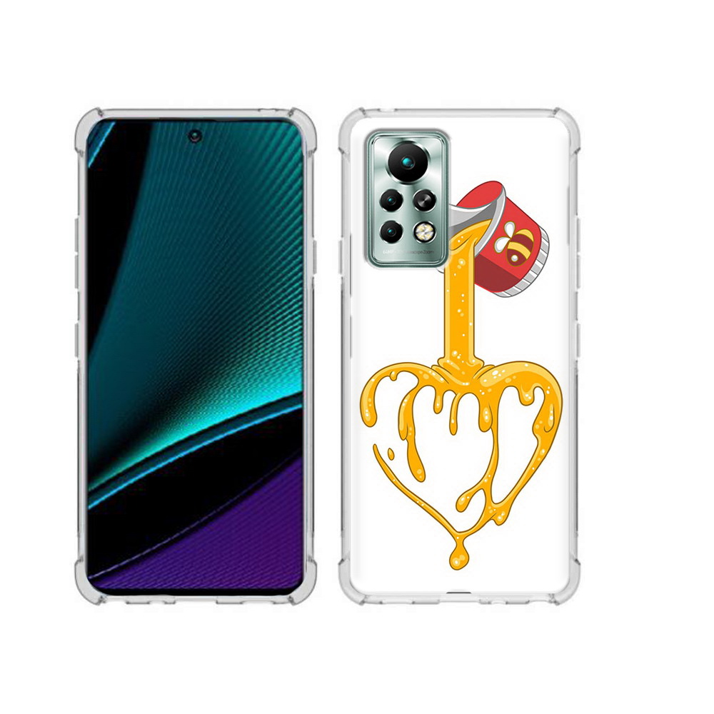 

Чехол MyPads Tocco для Infinix Note 11 Pro медовое сердце, Прозрачный, Tocco