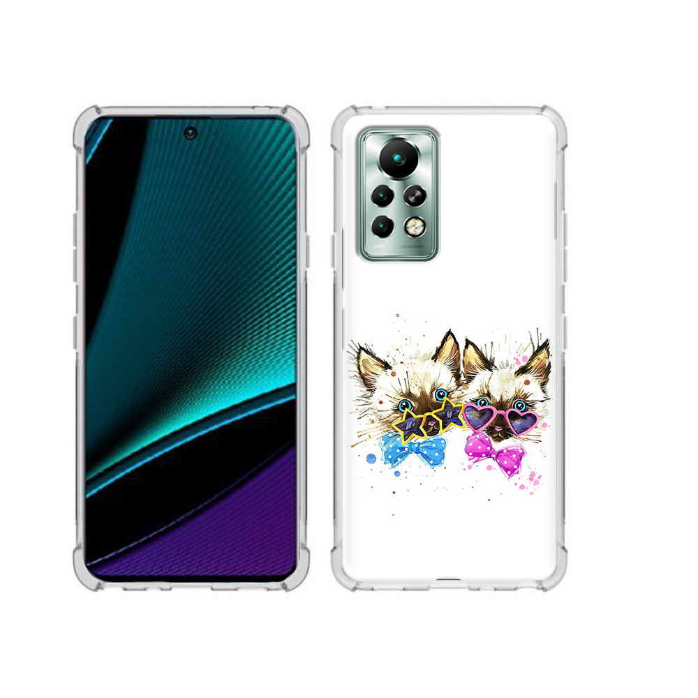 

Чехол MyPads Tocco для Infinix Note 11 Pro милые котята, Прозрачный, Tocco