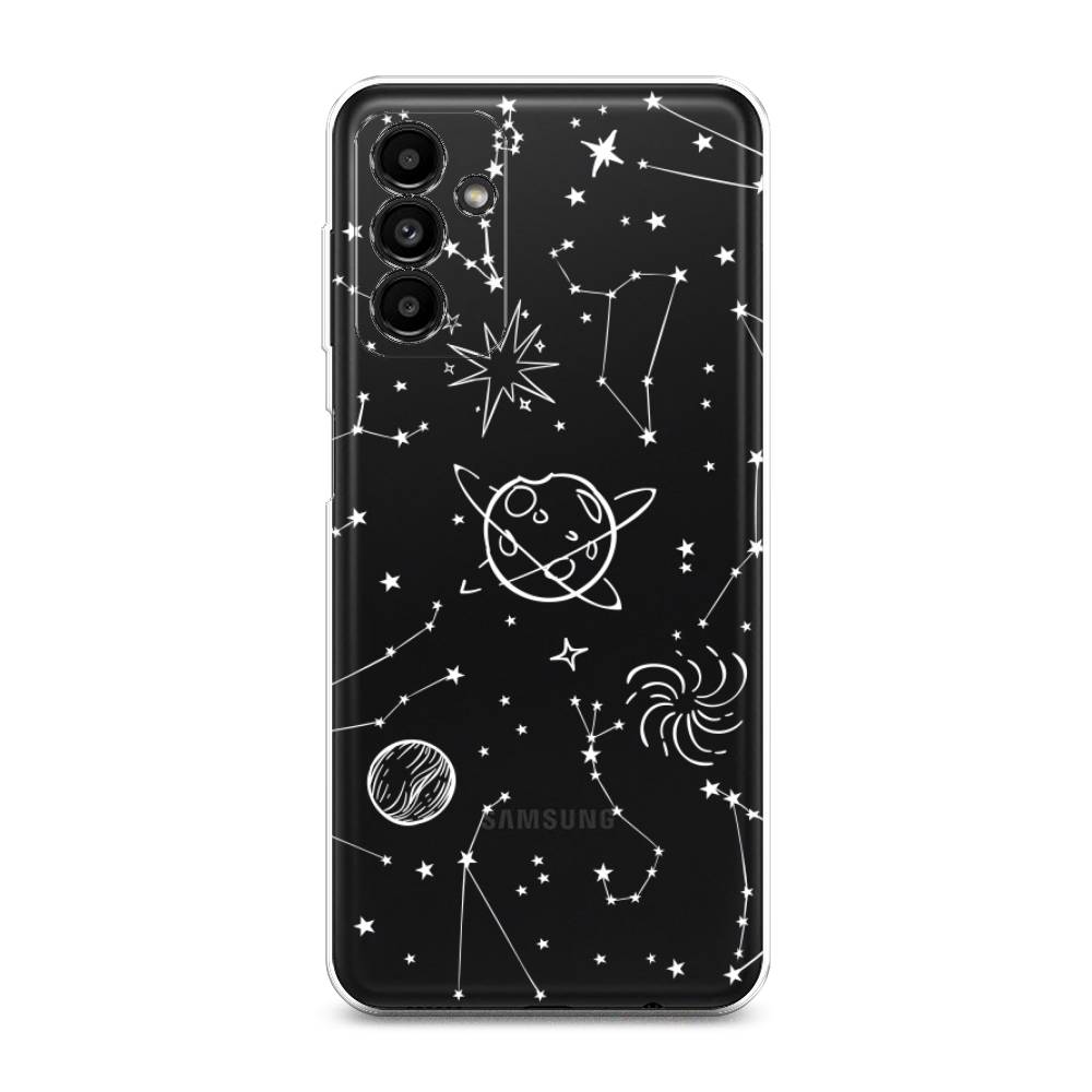 

Чехол на Samsung Galaxy A04s "Планеты в космосе", Белый, 2106450-2