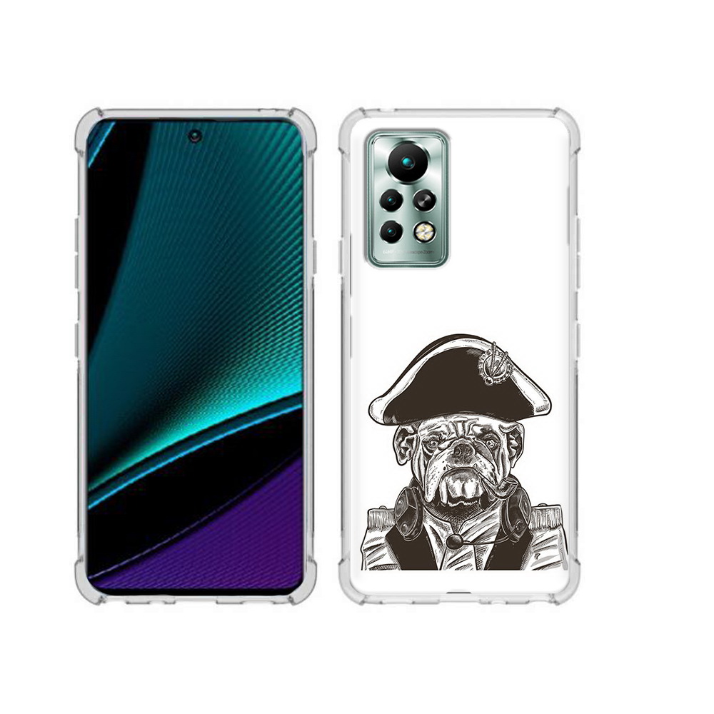 

Чехол MyPads Tocco для Infinix Note 11 Pro мопс генерал, Прозрачный, Tocco