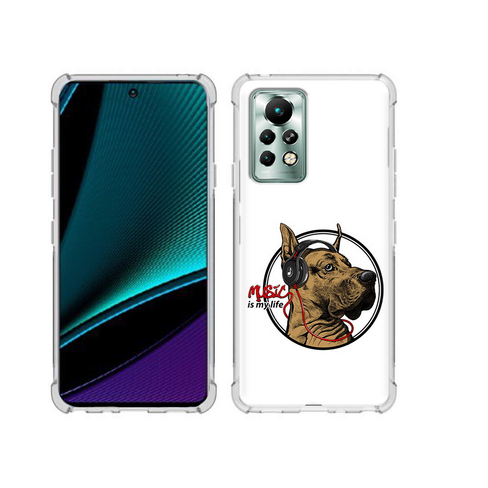 

Чехол MyPads Tocco для Infinix Note 11 Pro музыкальная собака, Прозрачный, Tocco