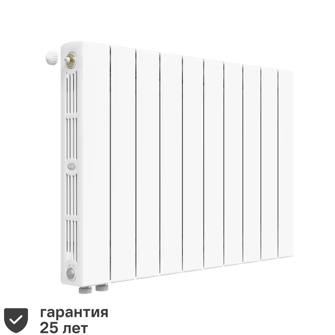 

Радиатор Rifar Supremo 500/90 биметалл 10 секций нижнее левое подключение цвет белый