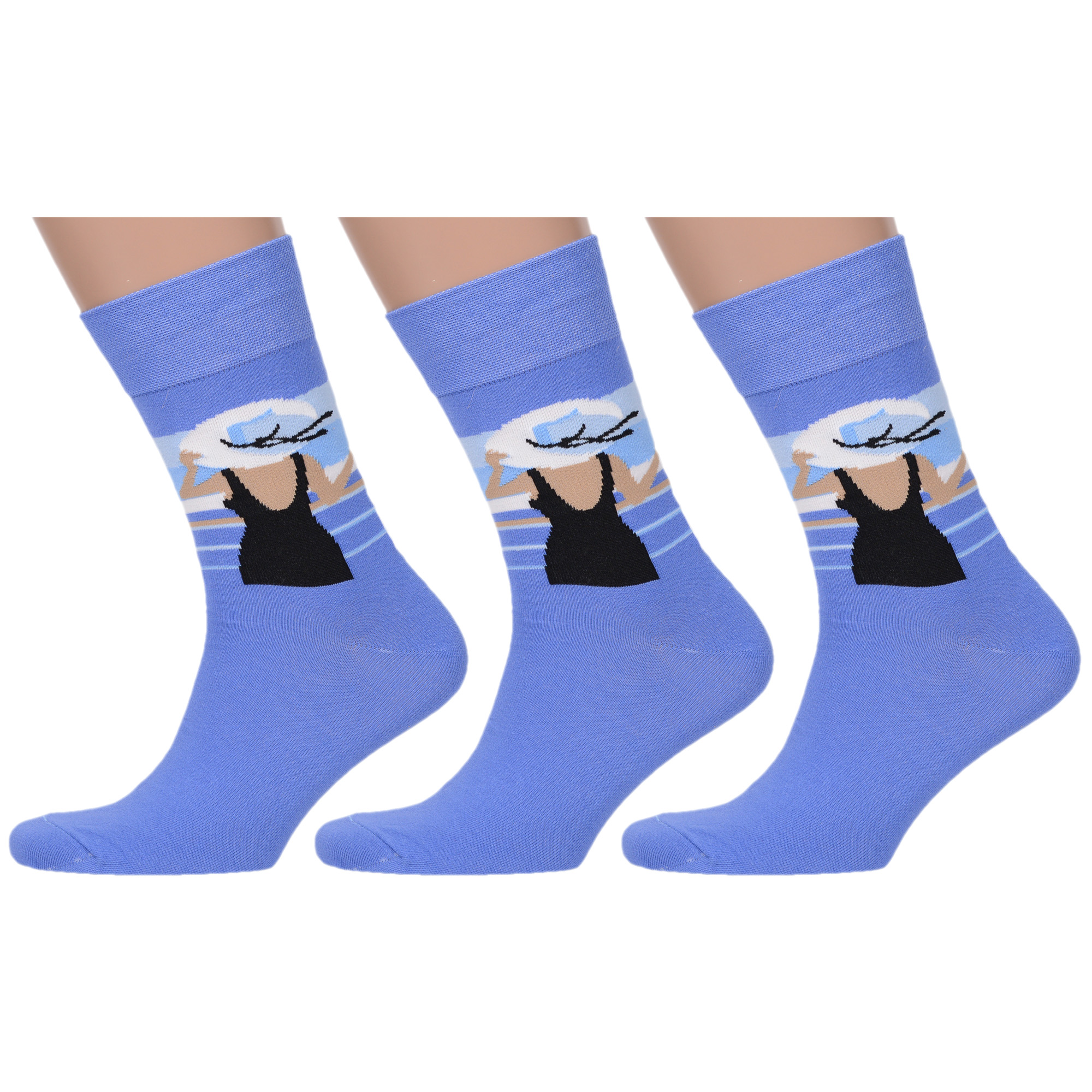 Комплект носков мужских MoscowSocksClub msk3-М35 синих 27