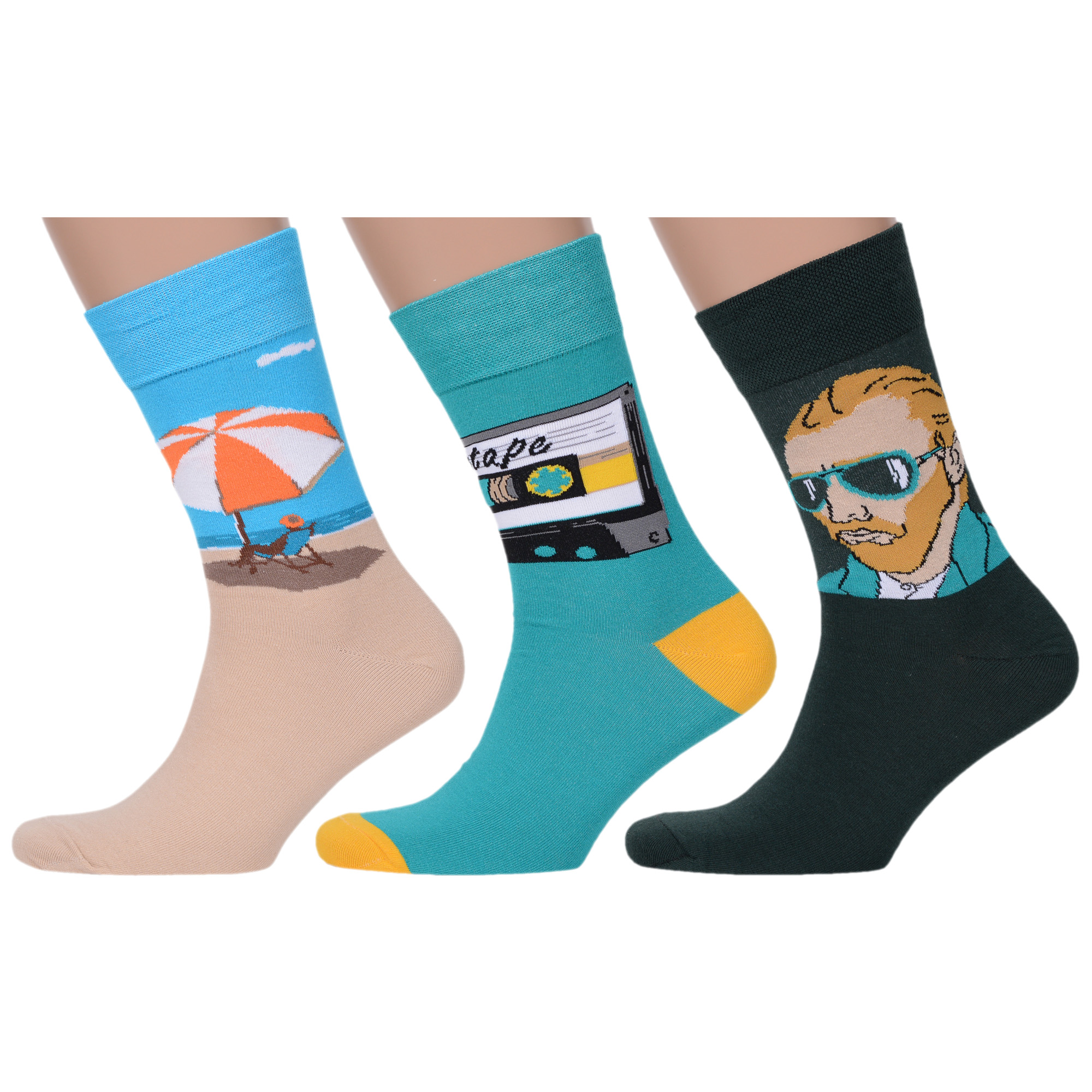 

Комплект носков мужских MoscowSocksClub msk3-М35 разноцветных 25, msk3-М35