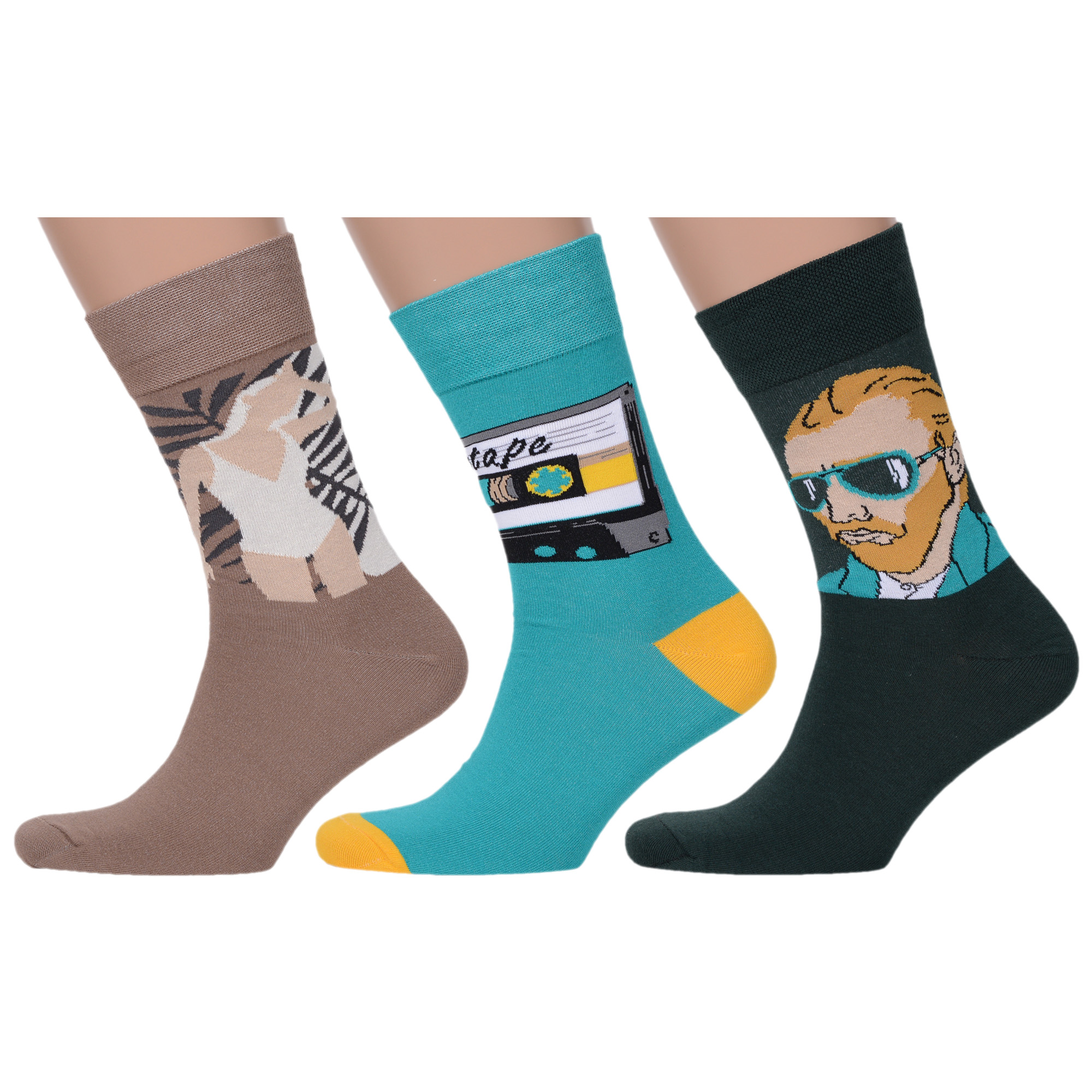 

Комплект носков мужских MoscowSocksClub msk3-М35 разноцветных 25, msk3-М35