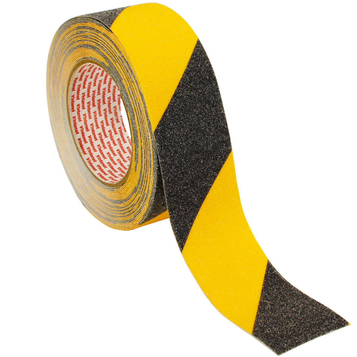 Противоскользящая лента AS60 Vintanet, средней зернистости, черно-желтая, 50мм х 10м