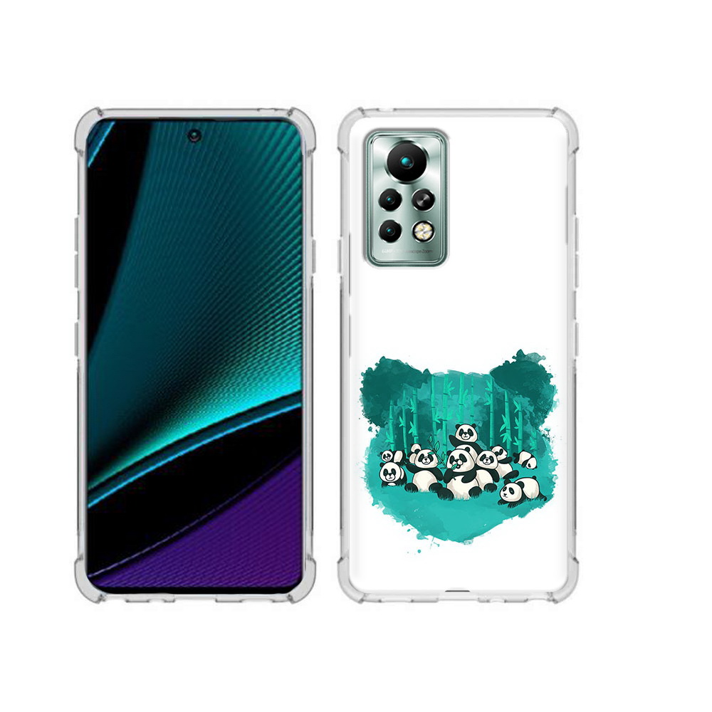 

Чехол MyPads Tocco для Infinix Note 11 Pro нарисованные панды, Прозрачный, Tocco