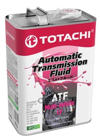 Жидкость для АКПП TOTACHI А3004 ATF Multi-Vehicle LV, 4 л