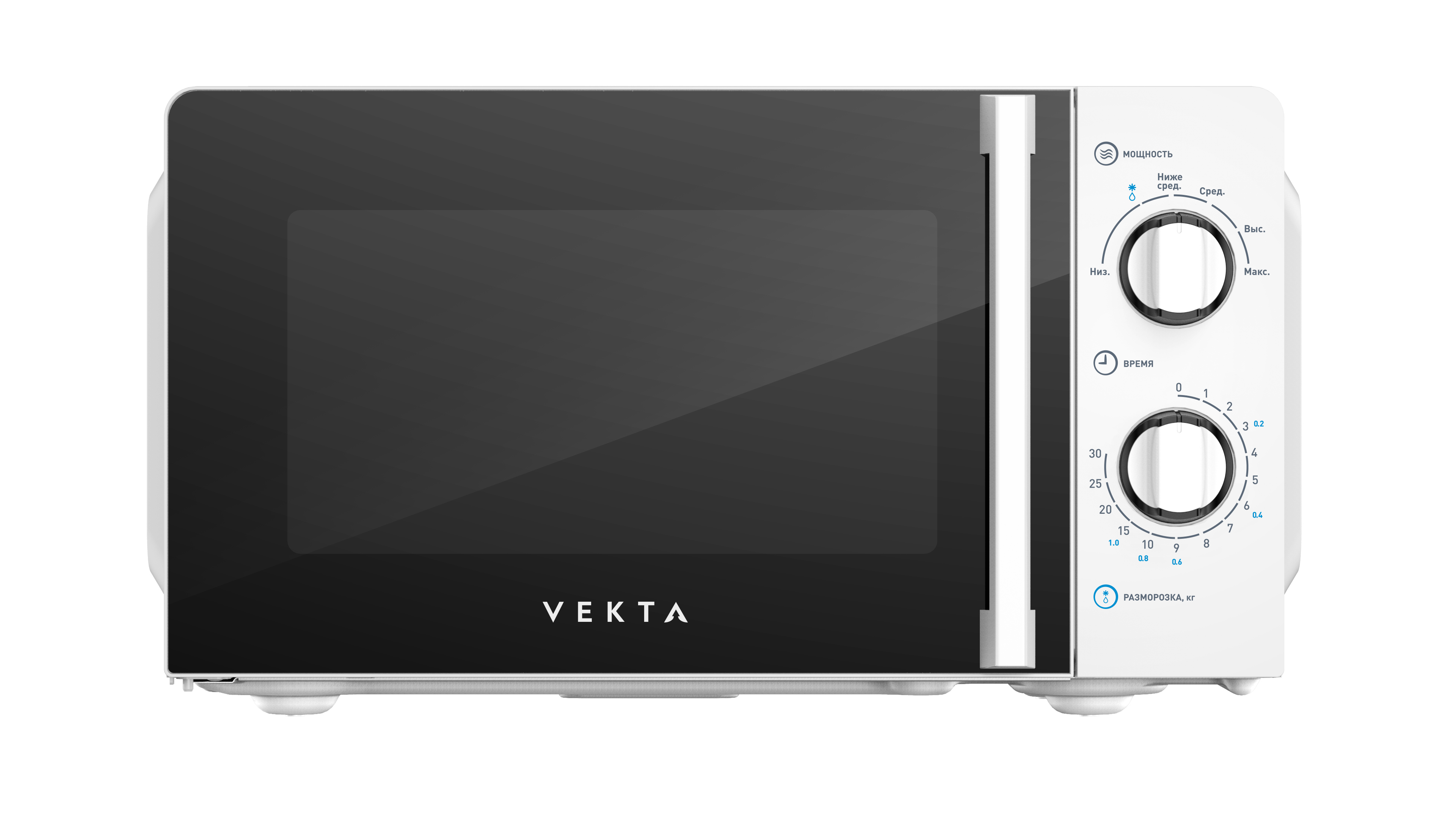 Микроволновая печь соло Vekta MS720EHW белый микроволновая печь соло vekta ms720ahs серебристый