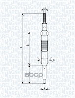 Свеча накаливания Magneti marelli 062900034304